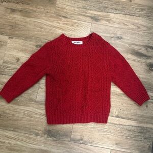 Old Navy Red Toddler cable knit sweater size 3t
